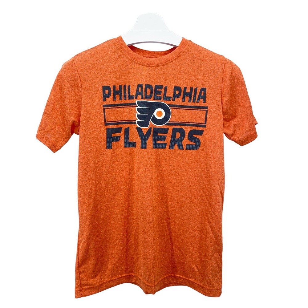 NHL Official Merchandise Philadelphia Flyers T-Shirt, Orange, Boys youth Size XL
